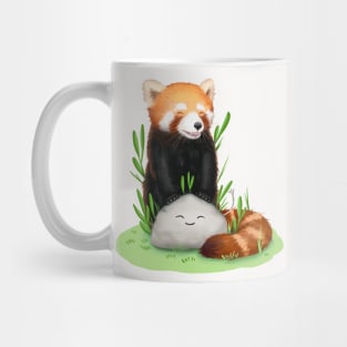 The famous red panda and stone (without background) 3-rd version Mug